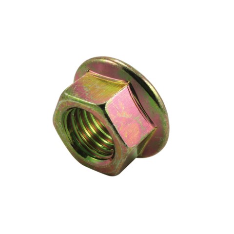 NUT FLANGED SERRATED ZINC YELLOW M8-1.25